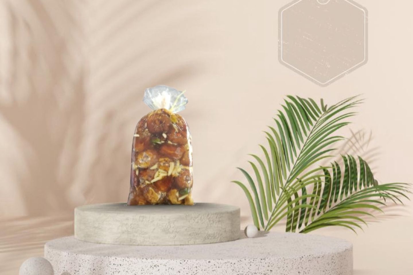 Hand Sugar With Almonds And Nuts