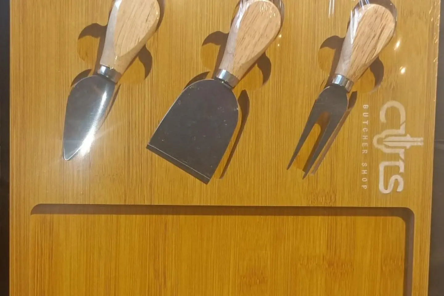 Small Wooden Plate, Eleven Cats With Chopping Knife