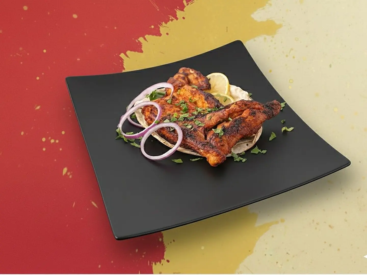 دجاج على الفحم ساده-نص