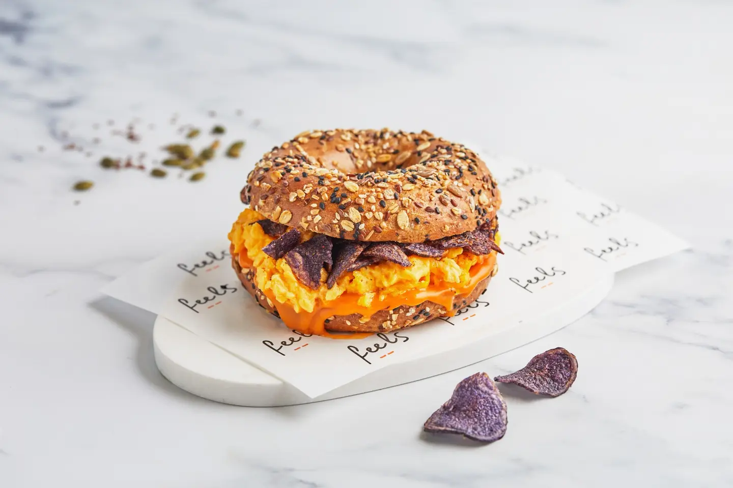 Egg And Crisps Bagel