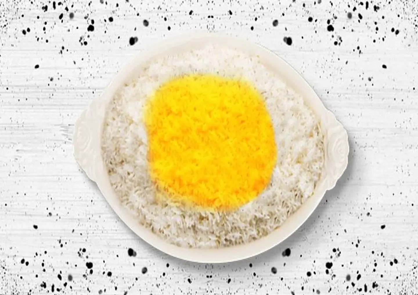 أرز شعبي سادة لشخص واحد