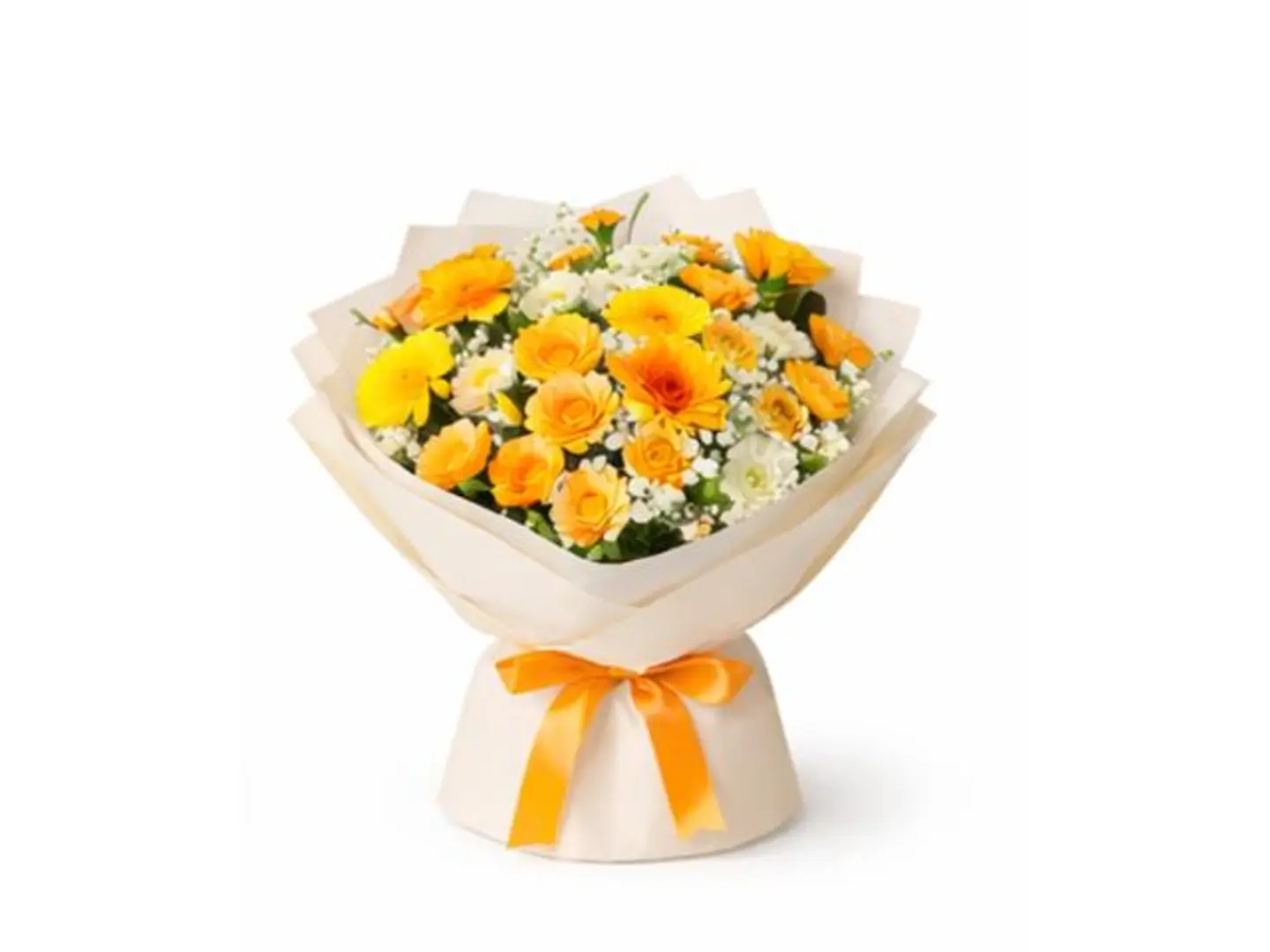 باقة أصفر وبرتقالي