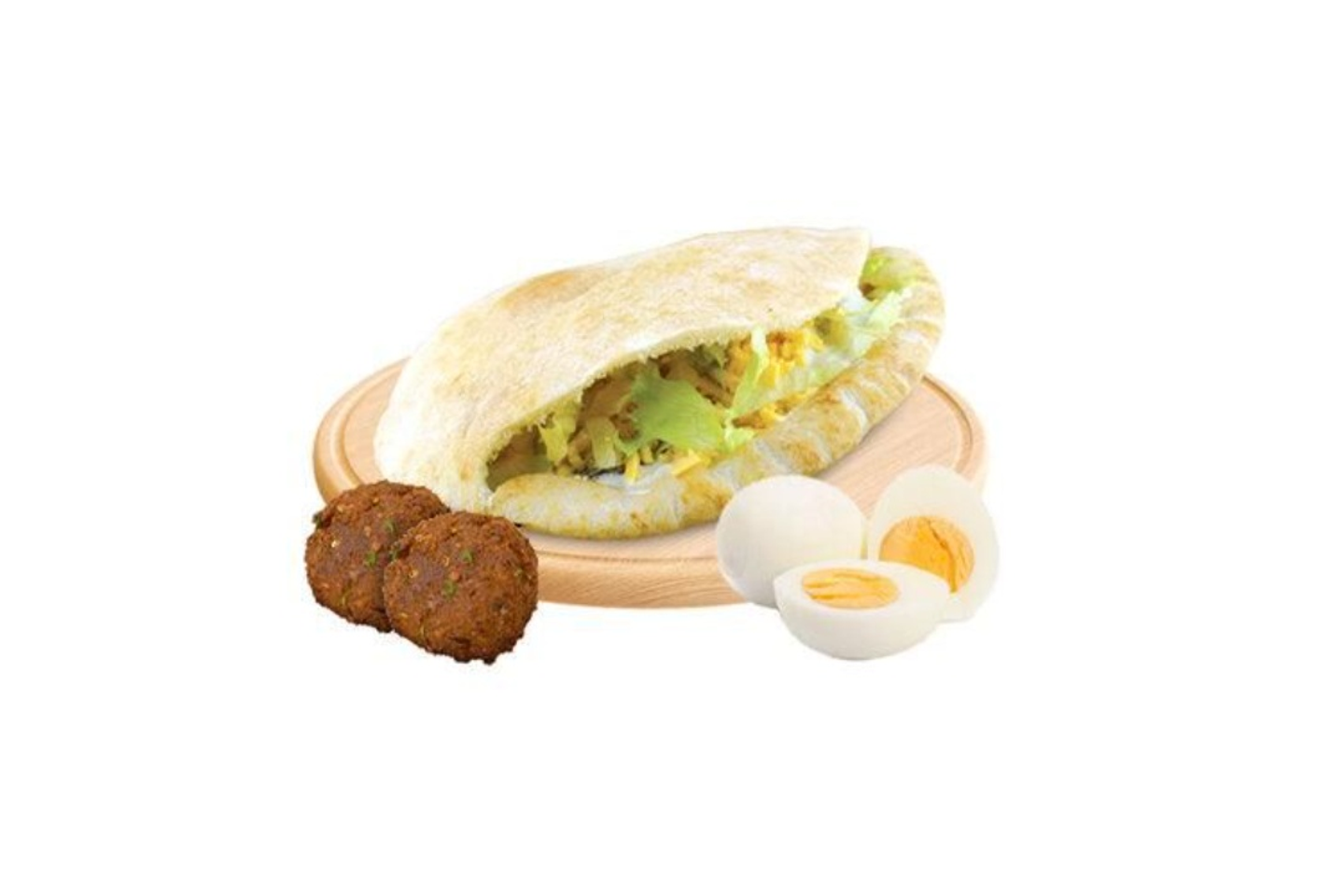 Falafel Sandwich With Eggs