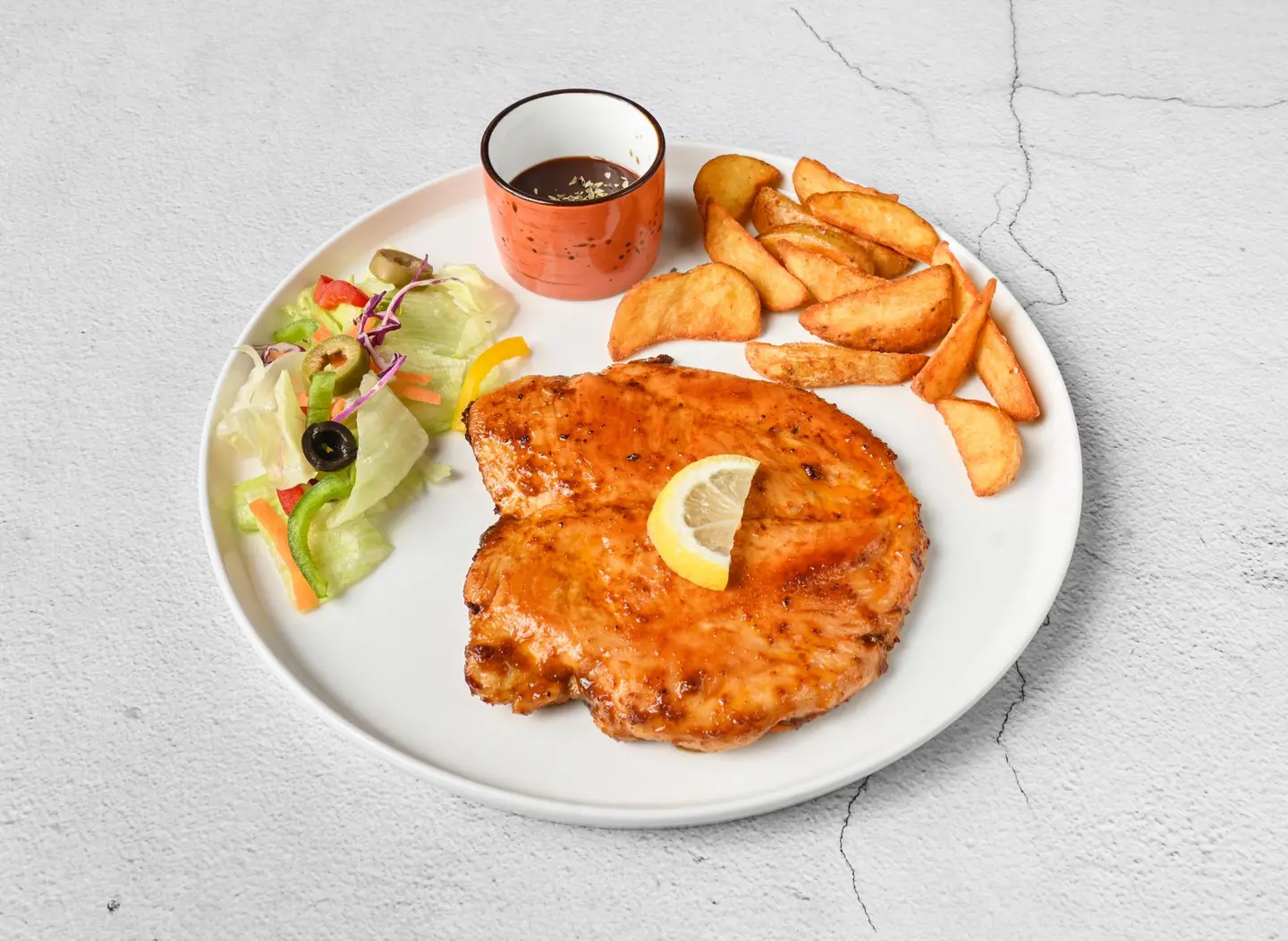 ستيك دجاج مكرمل