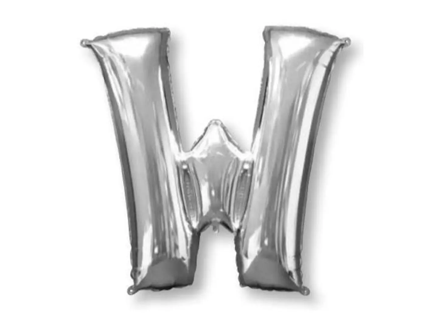 Silver Balloon Letter W