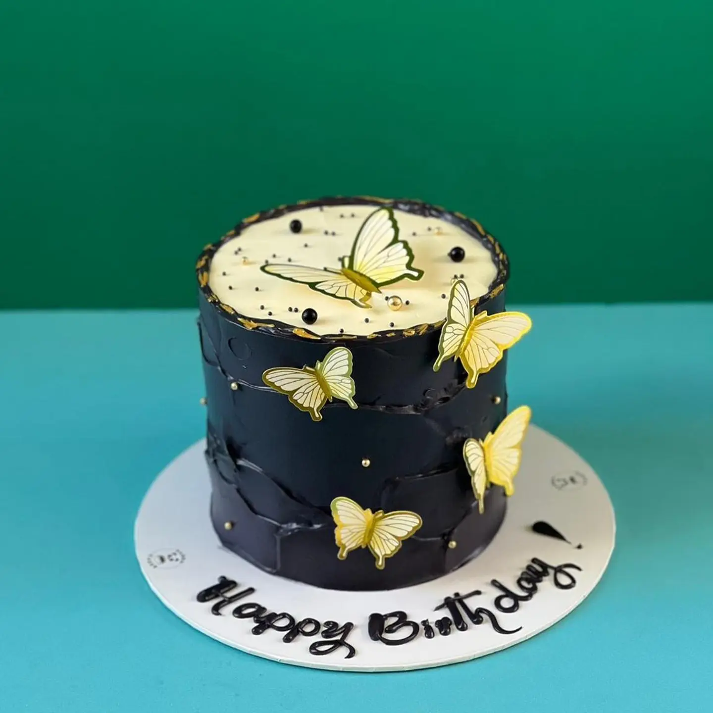 Black Spread Butterfly Cake