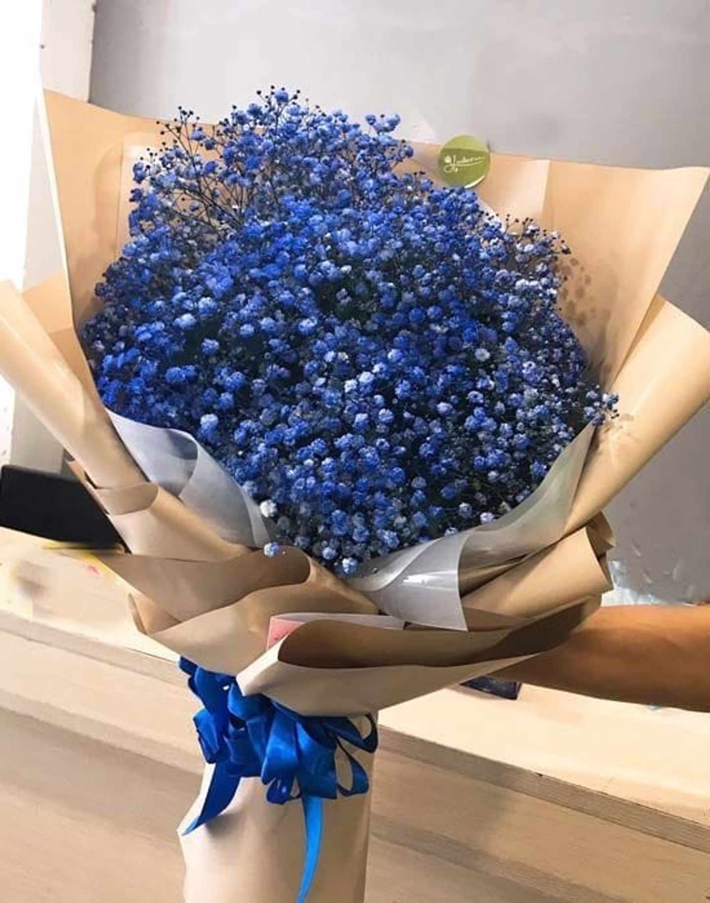 Blue Gypsophila Bouquet