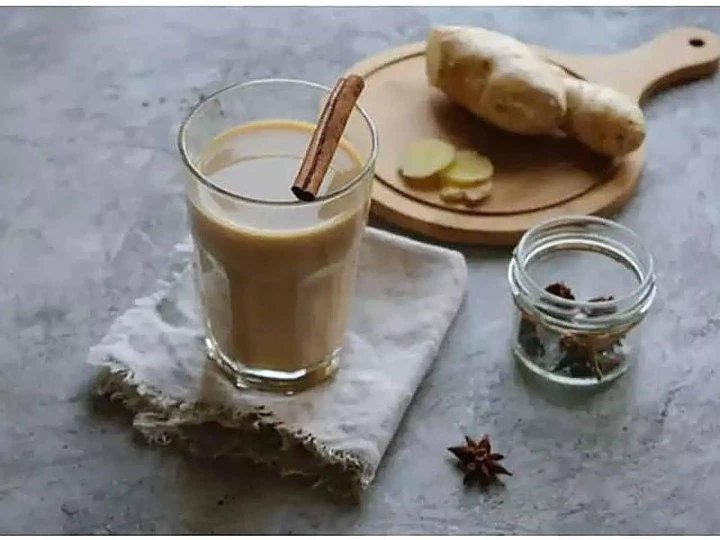 شاي حليب و زنجبيل