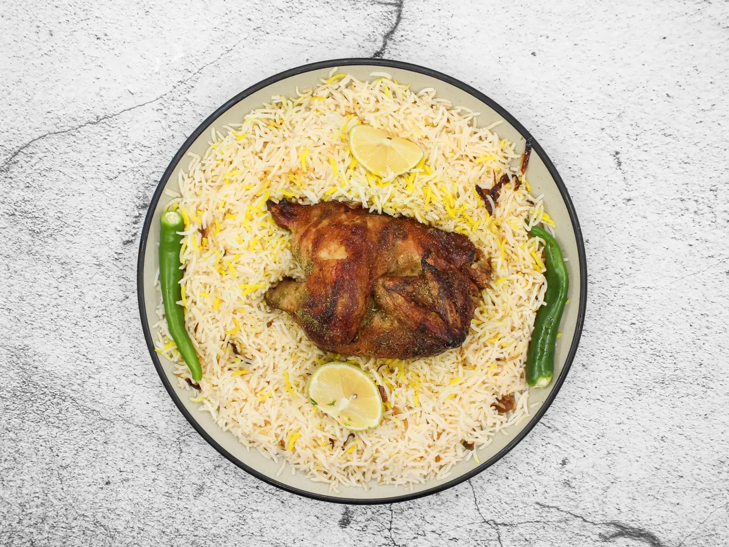 Whole Grilled Chicken With Rice
