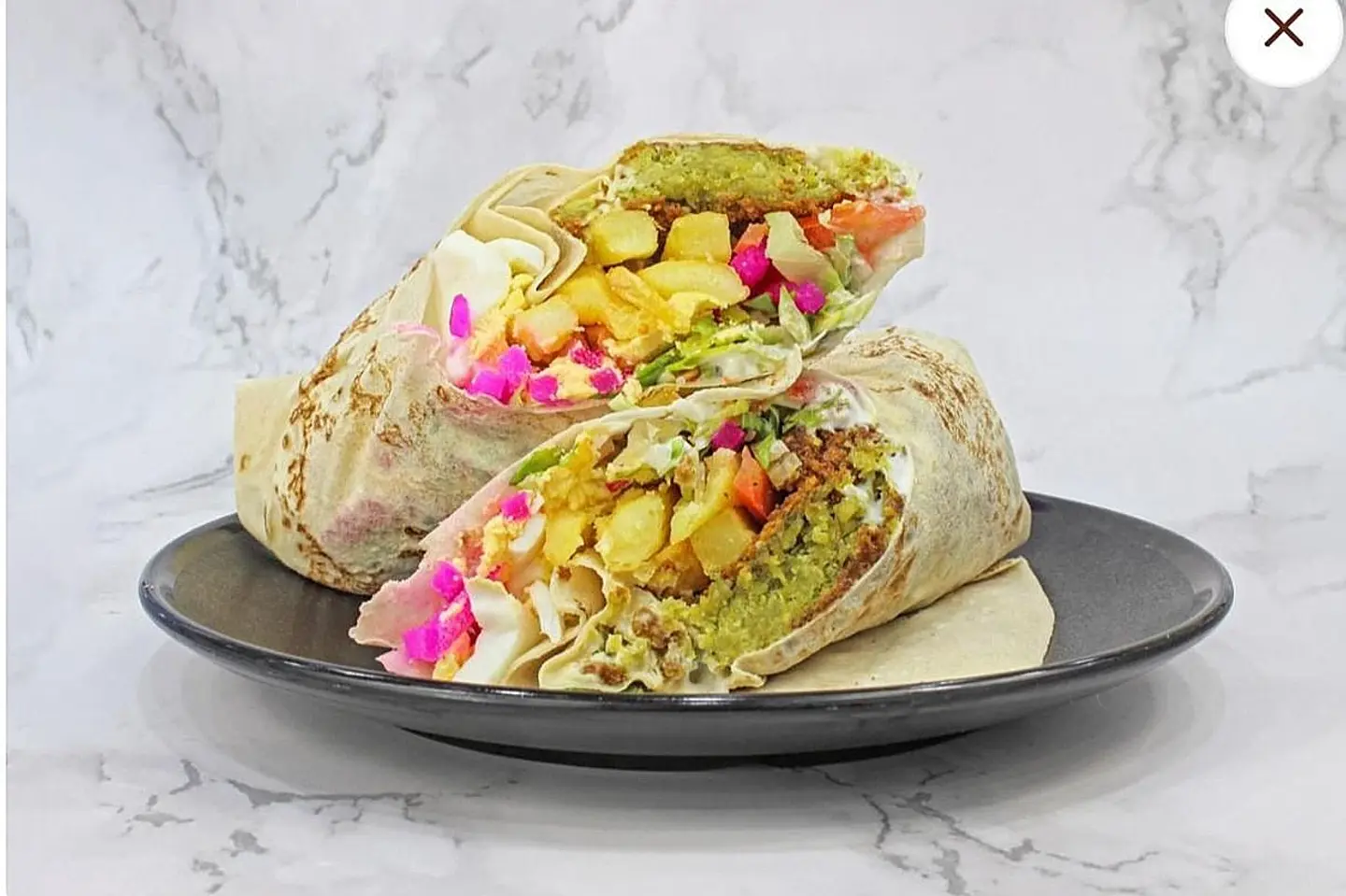 ساندوتش فلافل بالجبن