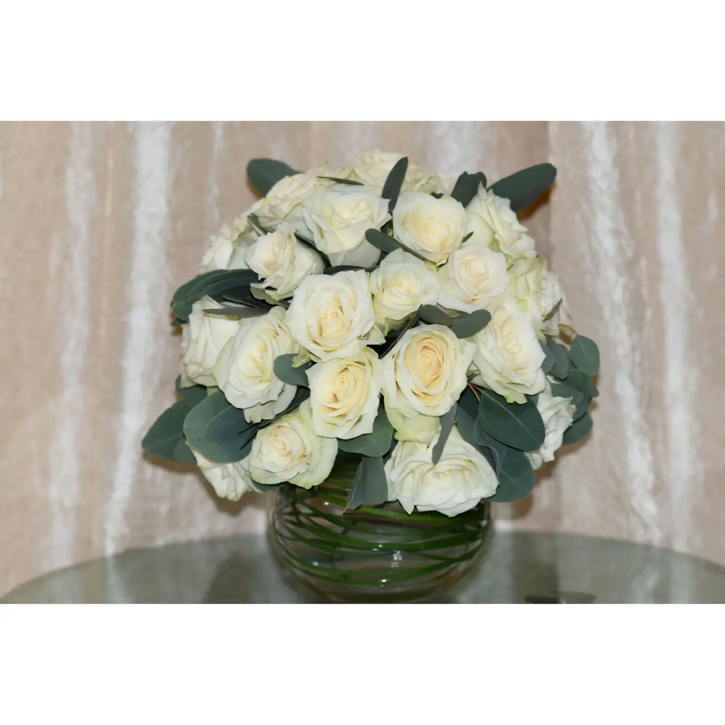 White Spherical Flower Vase