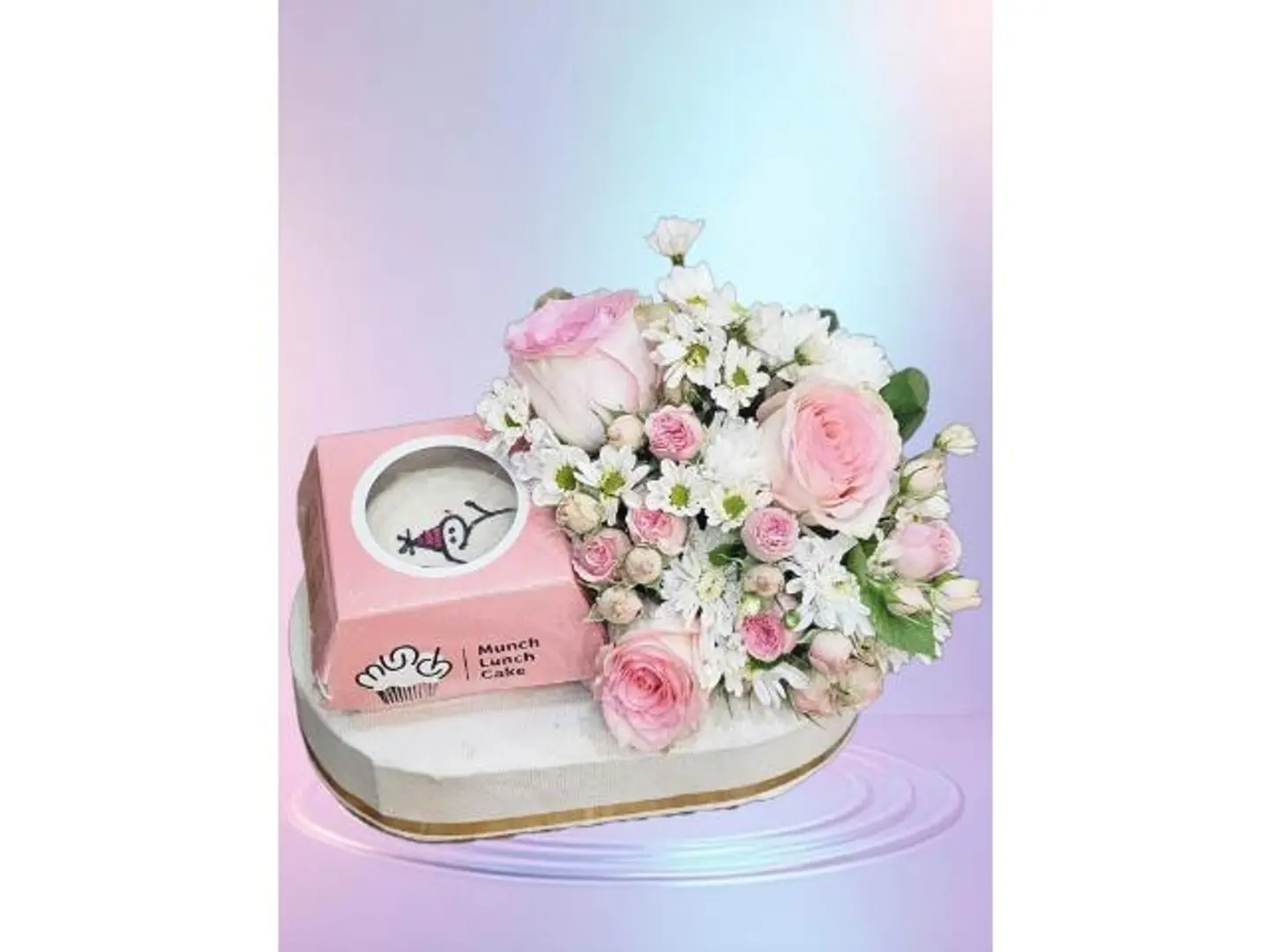 كيكه مينش بيكري مع ورد