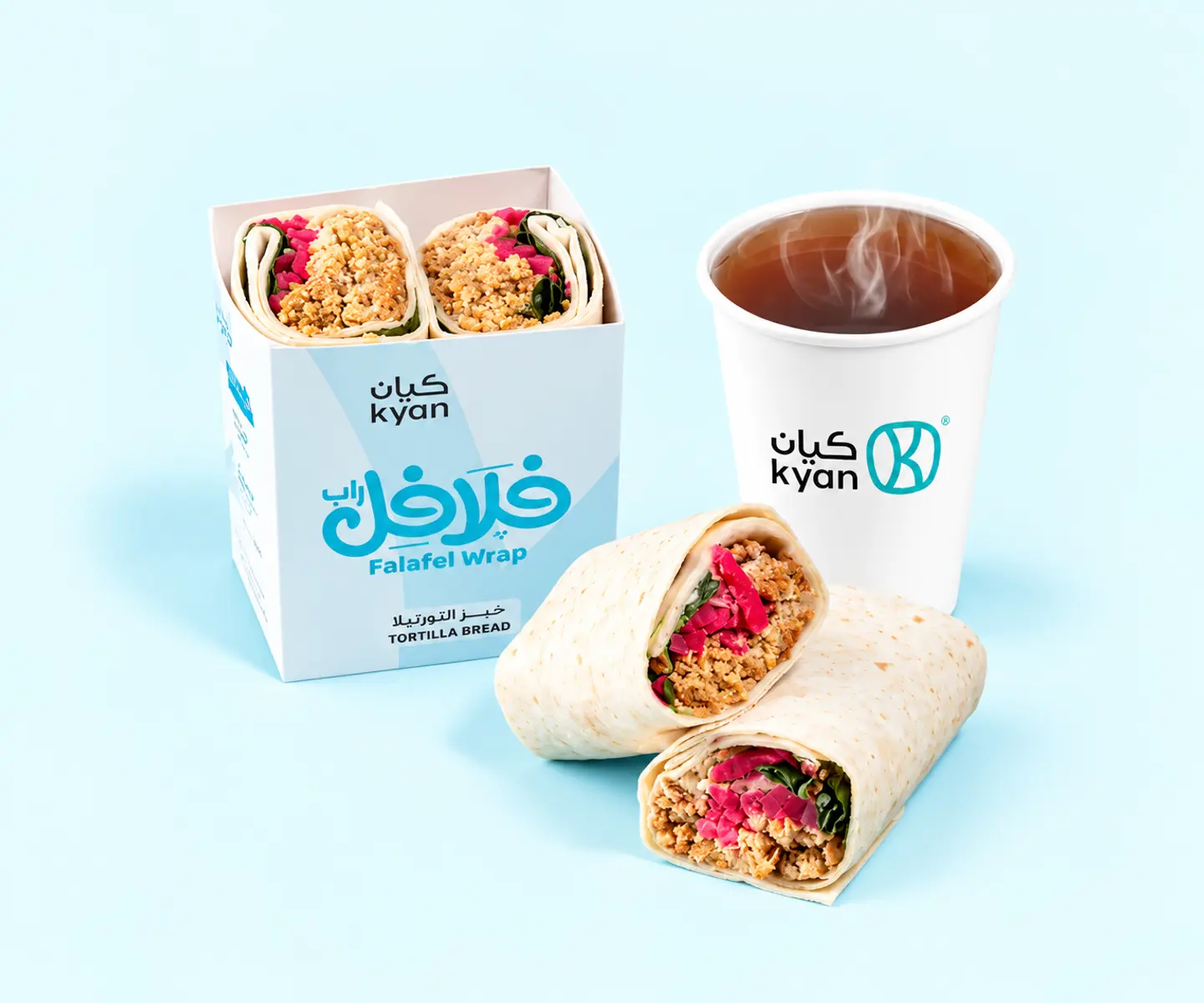 Falafel Wrap With Tea