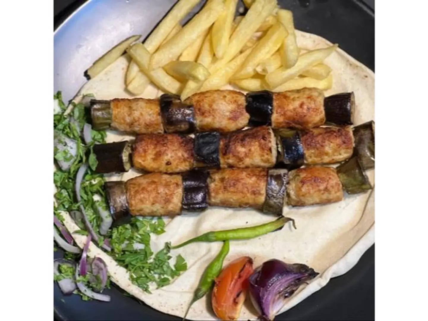 Chicken Eggplant Kebab