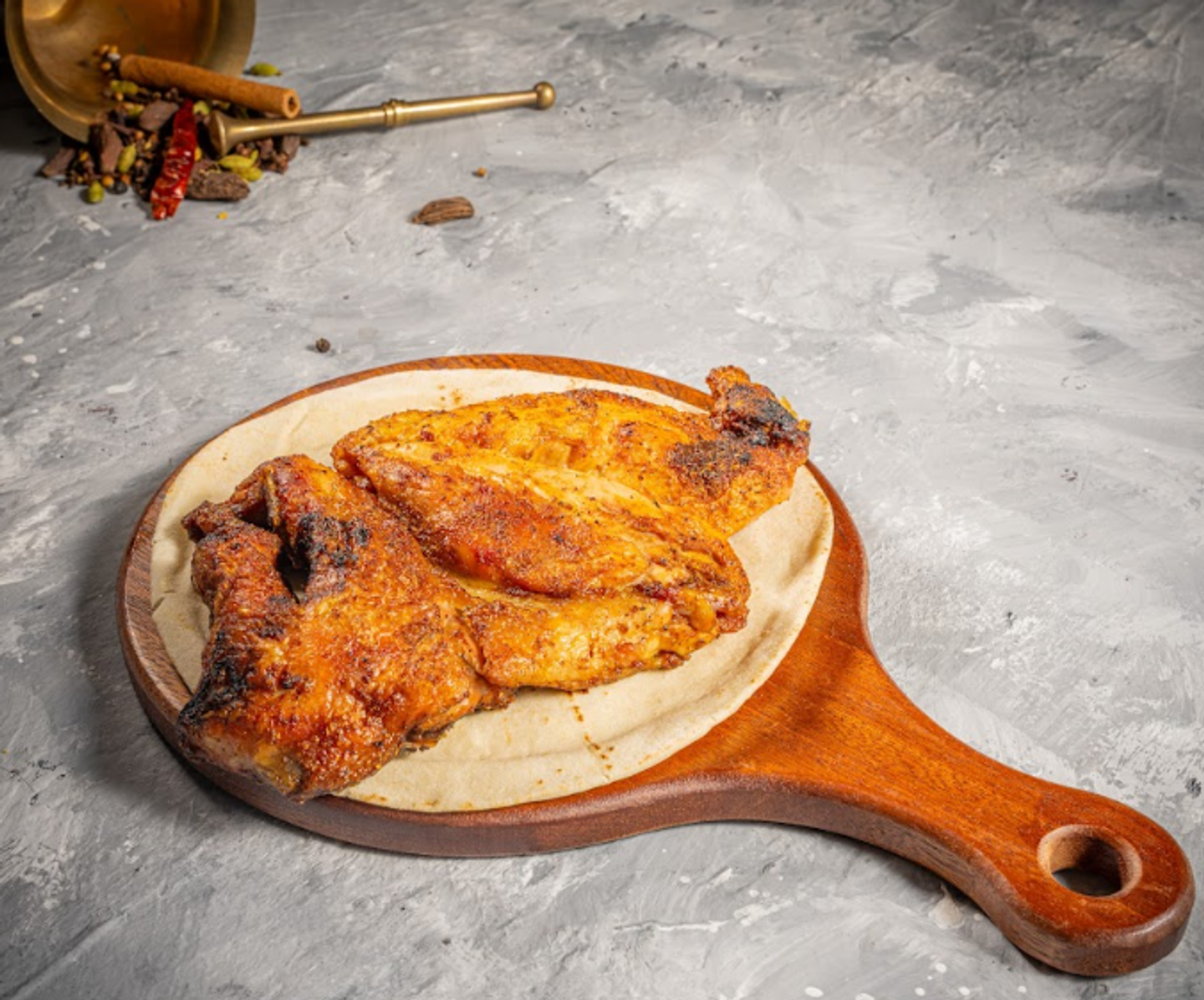 نص حبة دجاج مظبي بدون أرز