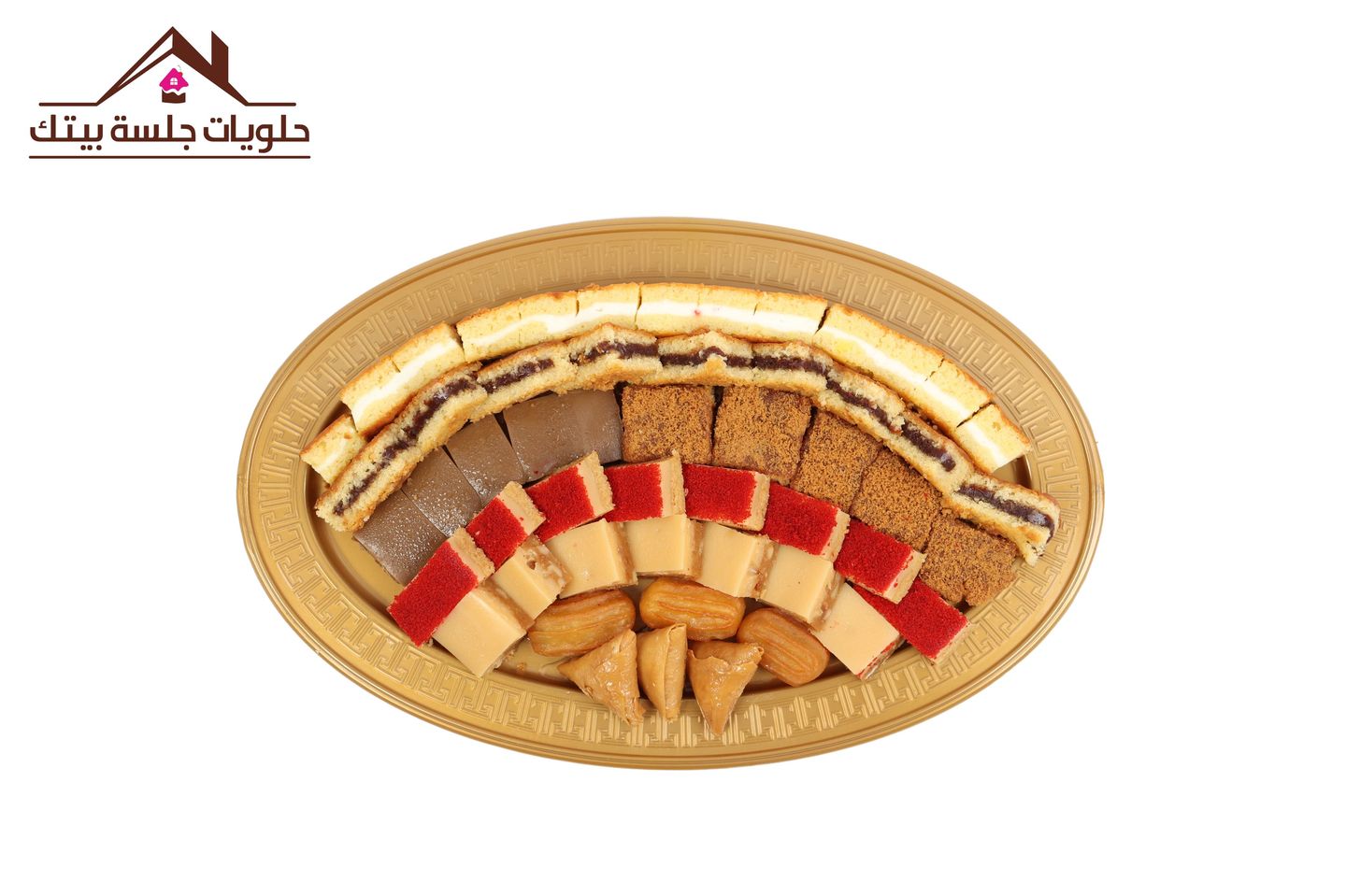 حلى بسبوسة مع شيز كيك وسط