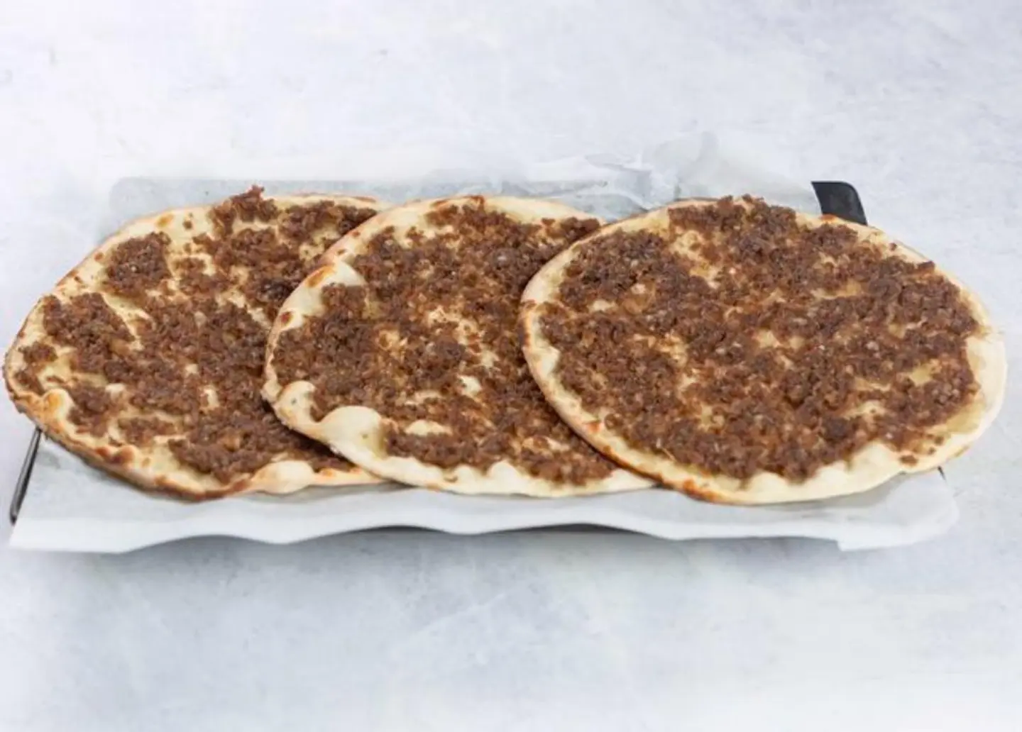 Lahm Bi Ajin With Pomegranate Molasses