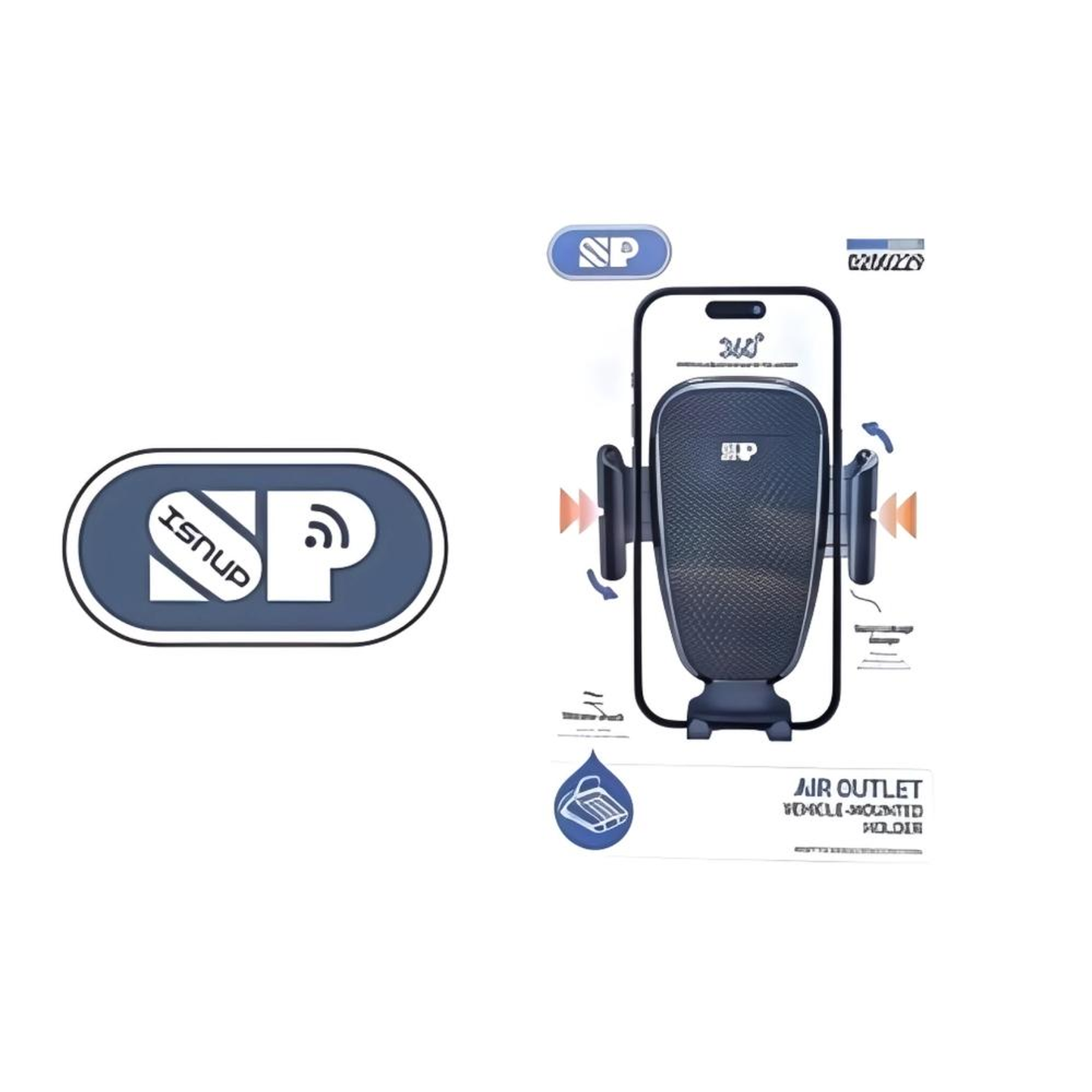 Sp Car Holder Vent Clip Black