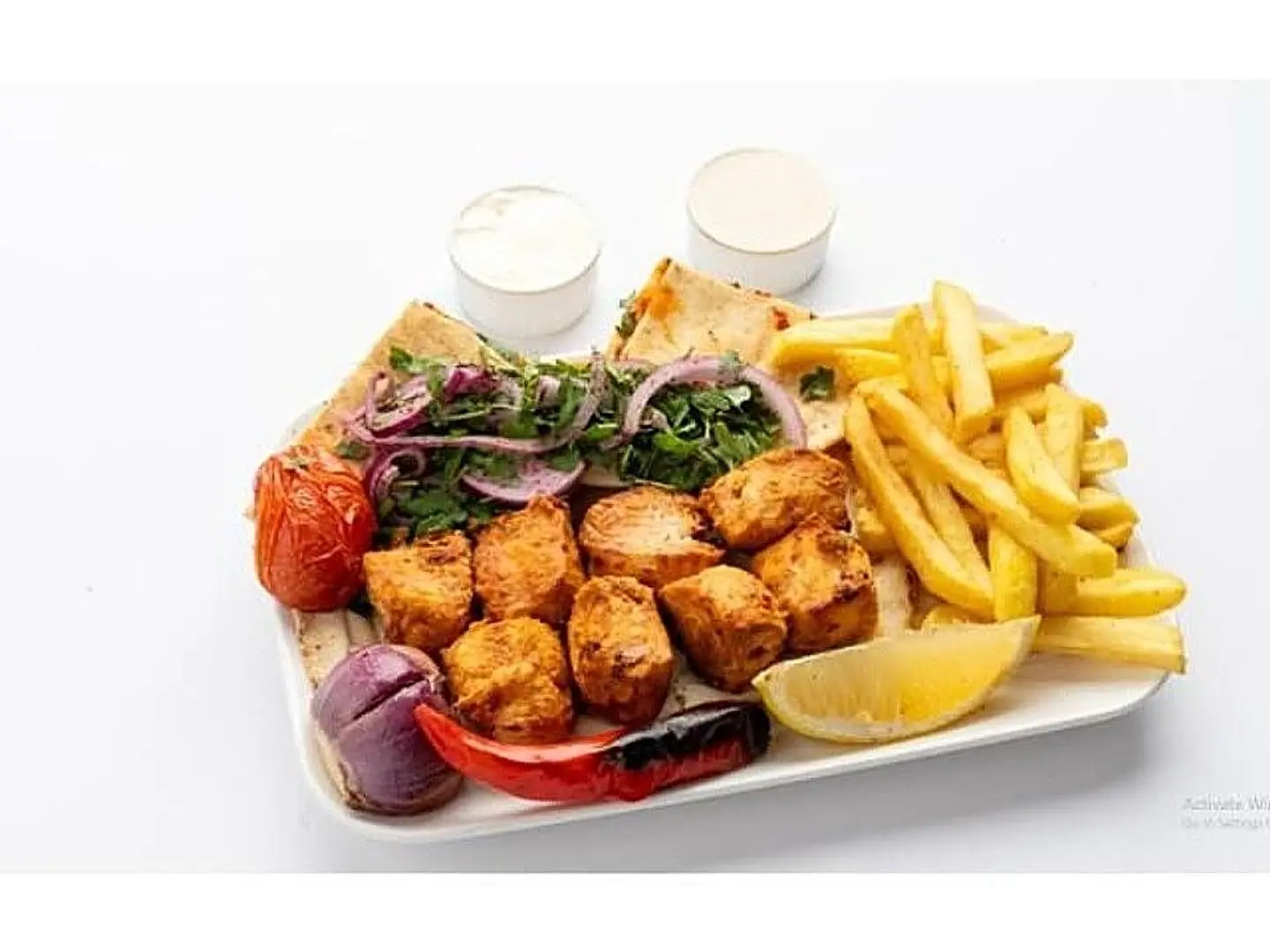 Grilled Fish Skewers Plate