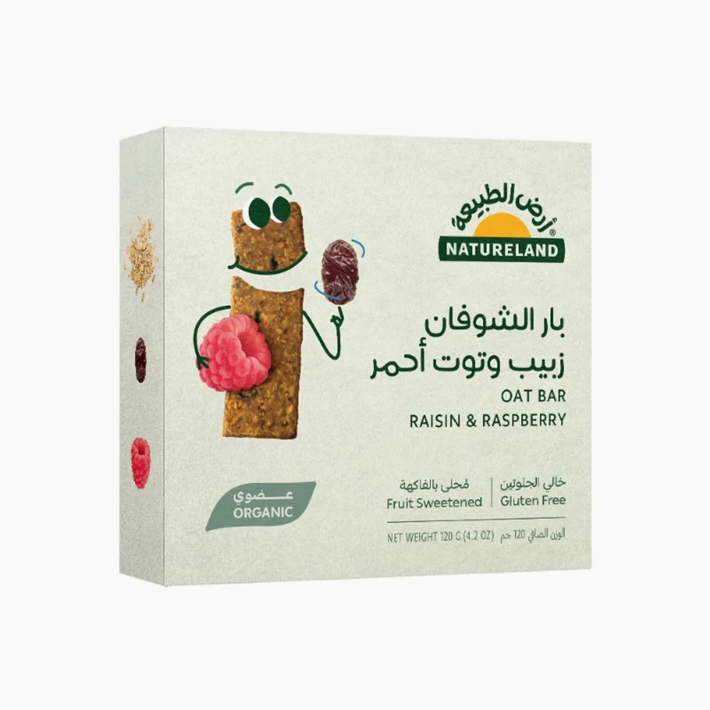 بار الشوفان - زبيب وتوت أحمر ٦  ٢٠جم عضوي