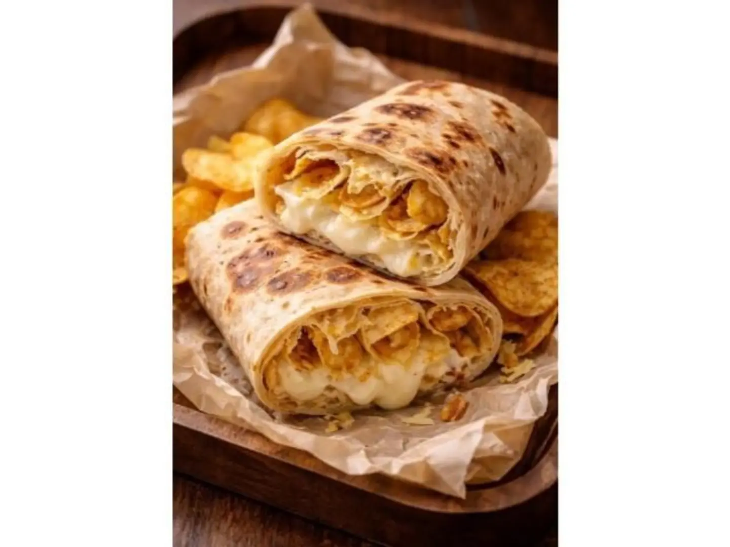 Chapati Cheese With Chips