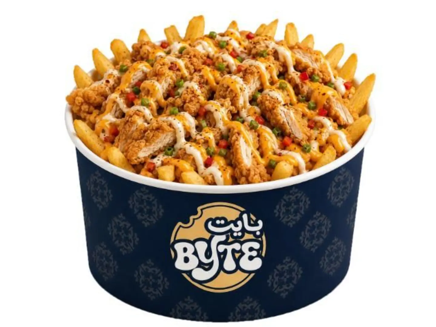 French Fries With Cheese And Sauces