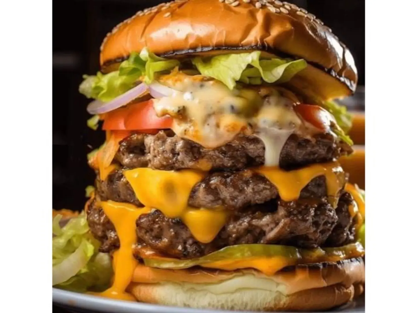 Economy Triple Beef Burger