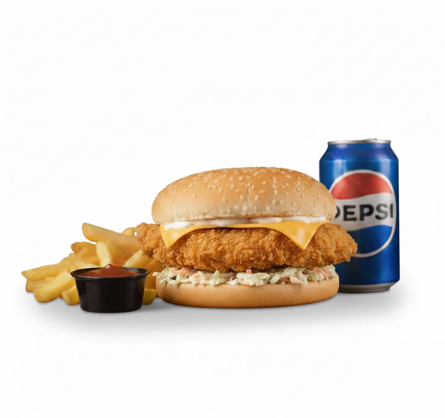 Crispy Fried Chicken Burger Meal