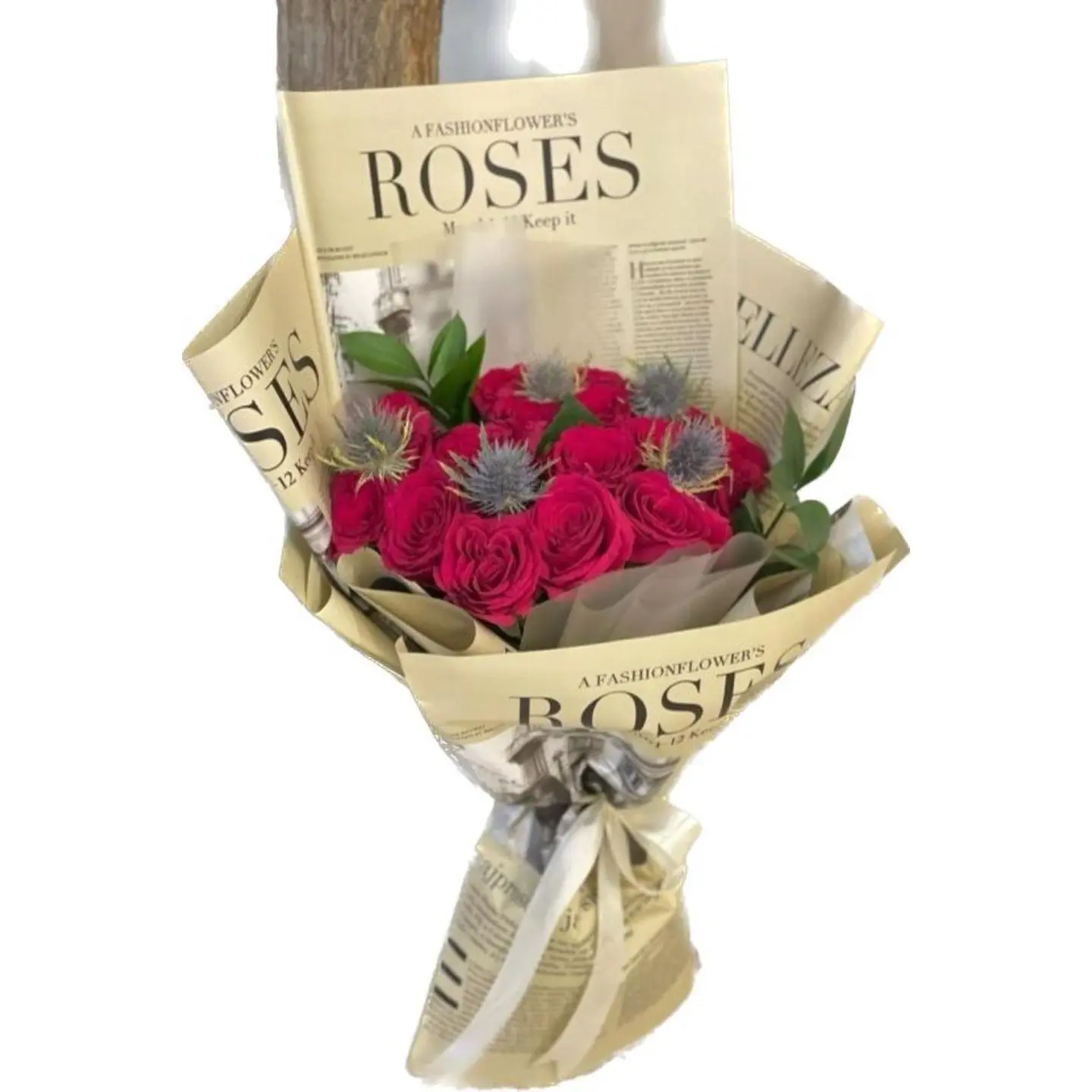 باقة ورد احمر بتغليف مميز S7