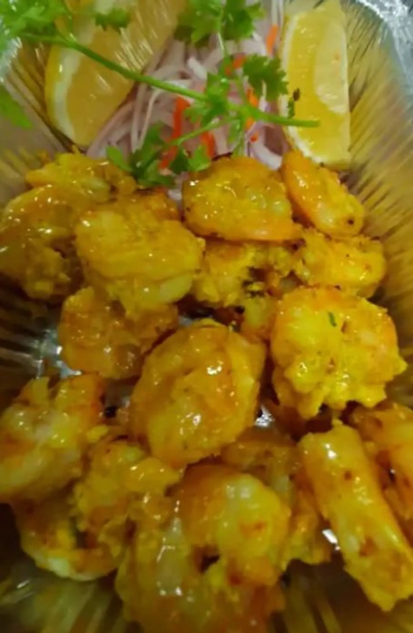 ربيان مشوي بالثوم