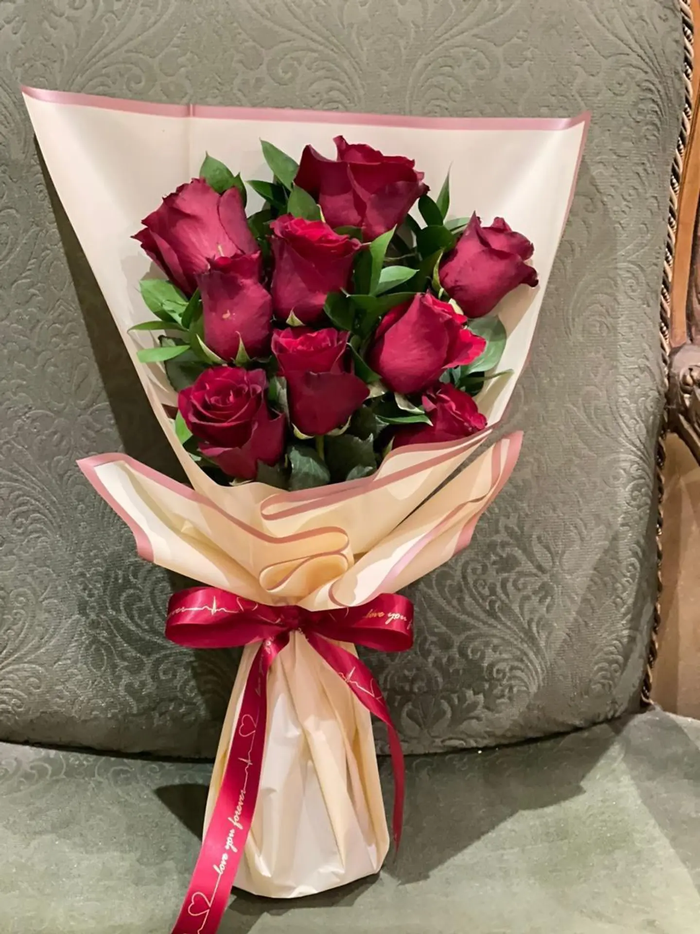 A Lovely Red Rose Bouqet