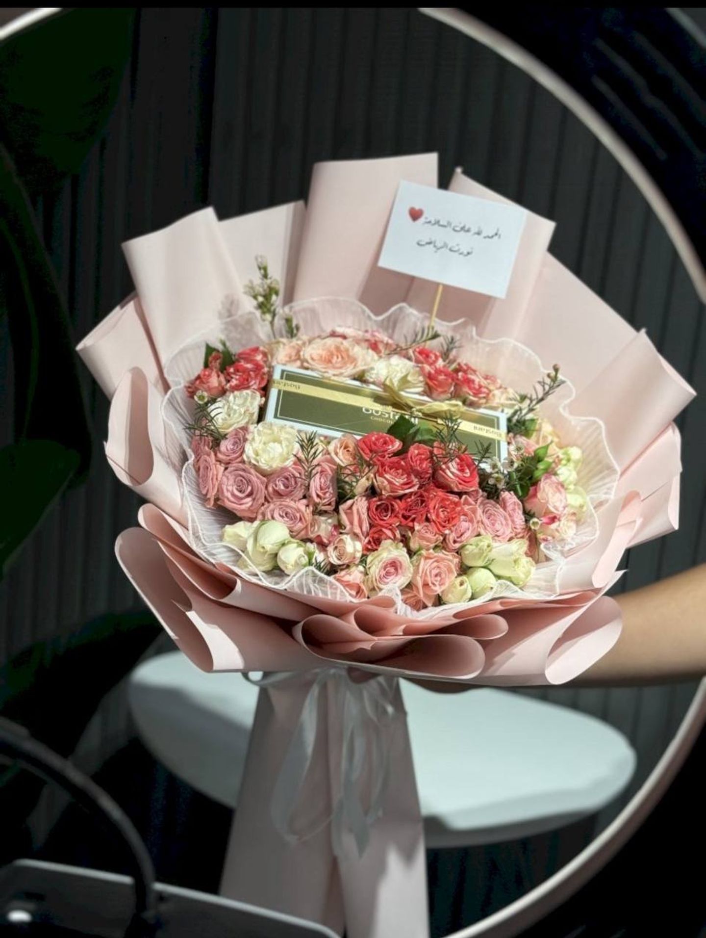 Bouquet Of Roses And Chocolates