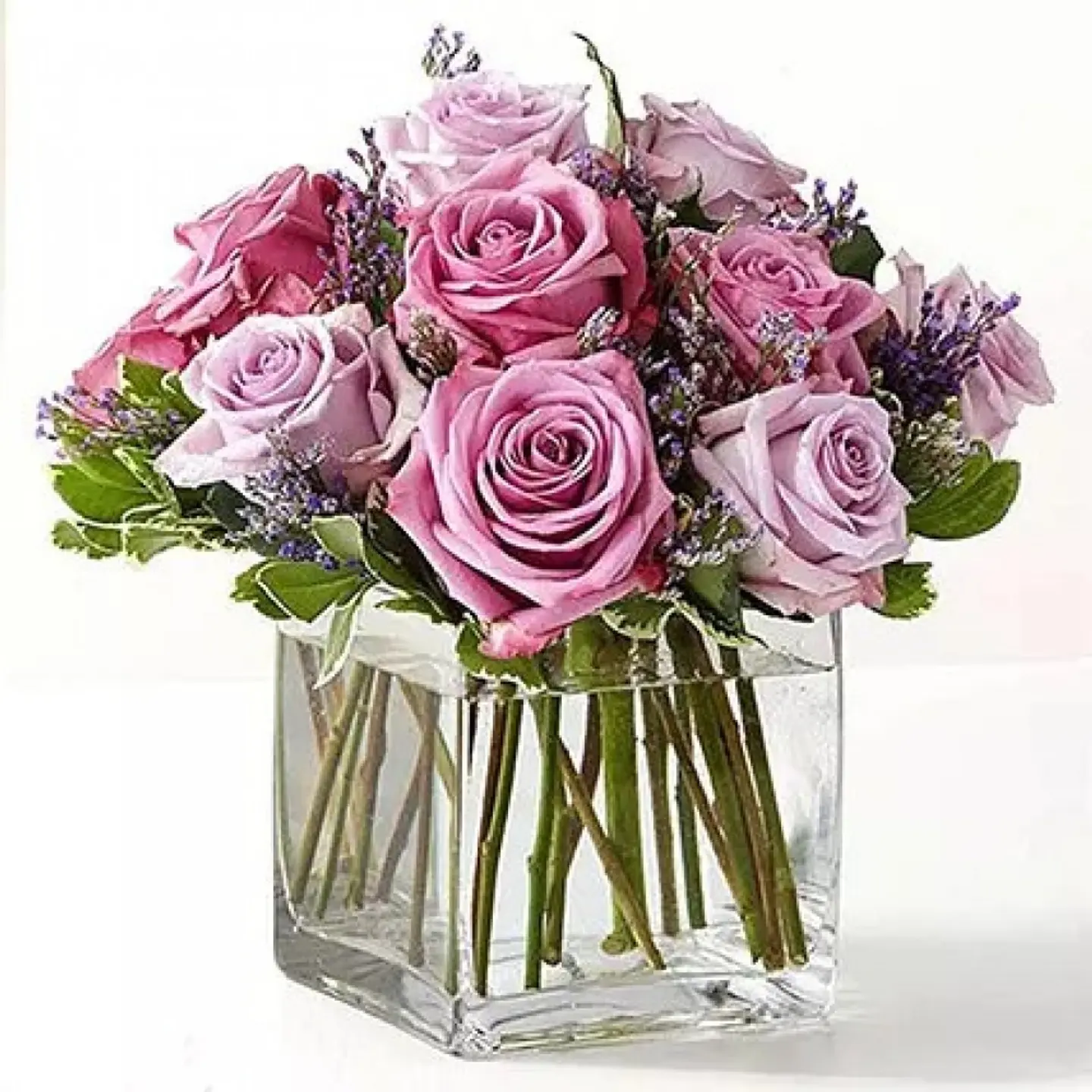 Romantic Purple Rose Vase