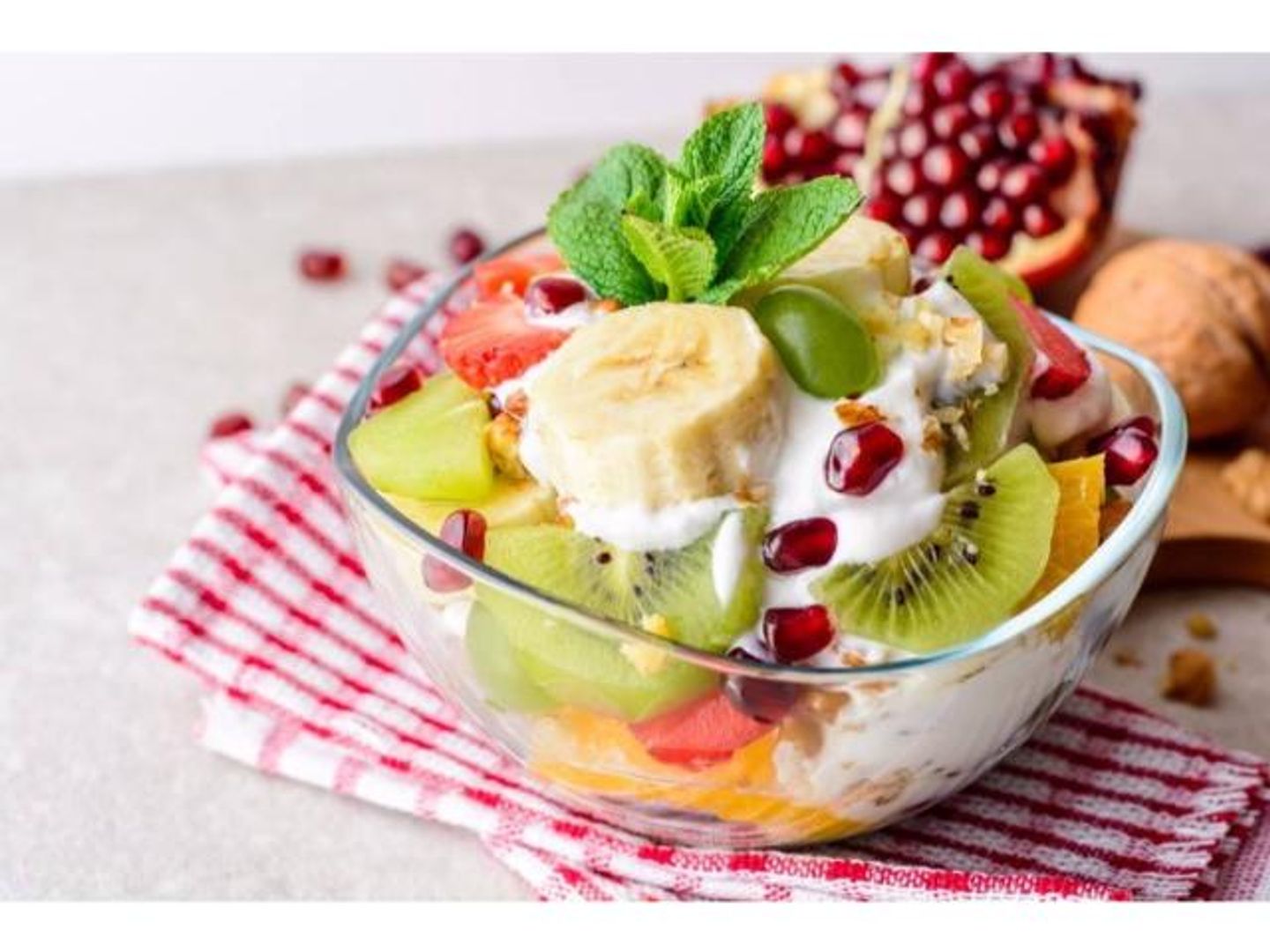 Fruit Salad With Ice Cream