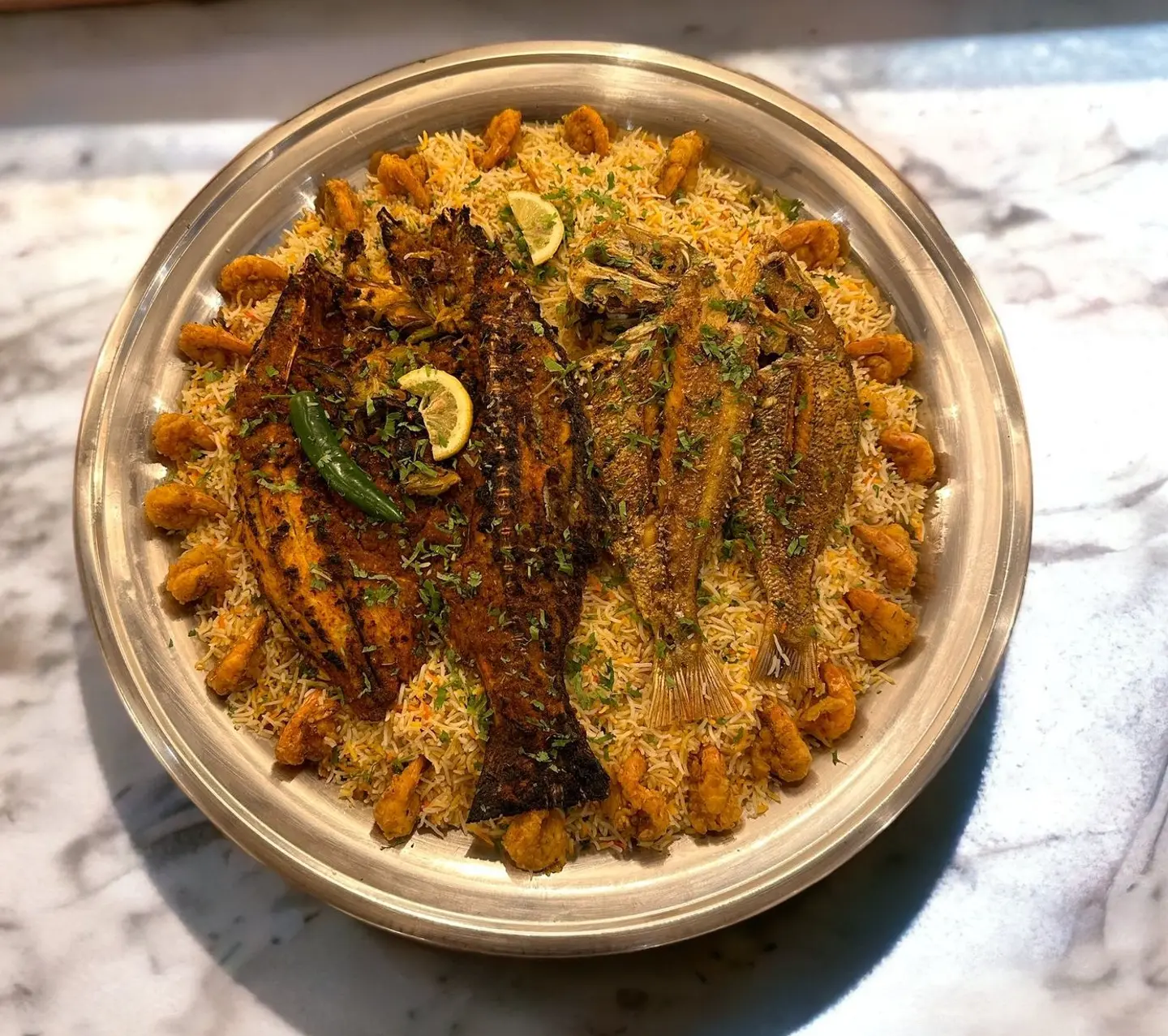 Aroussa , Lethrinus , Anduq And Shrimp Meal