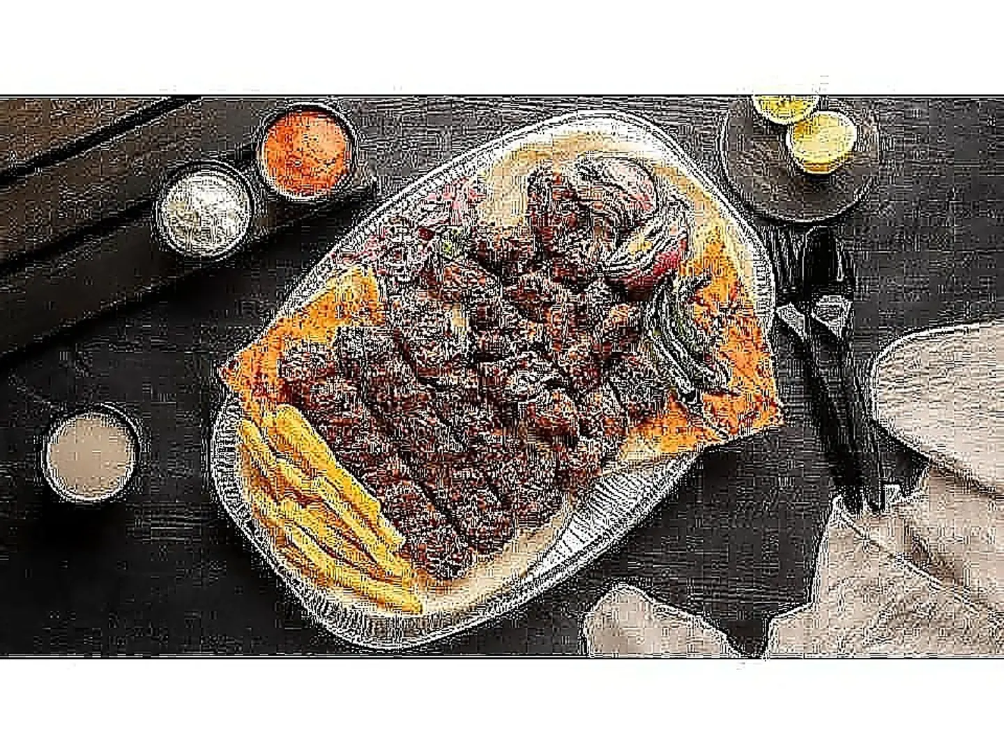 صحن مشكل صغير