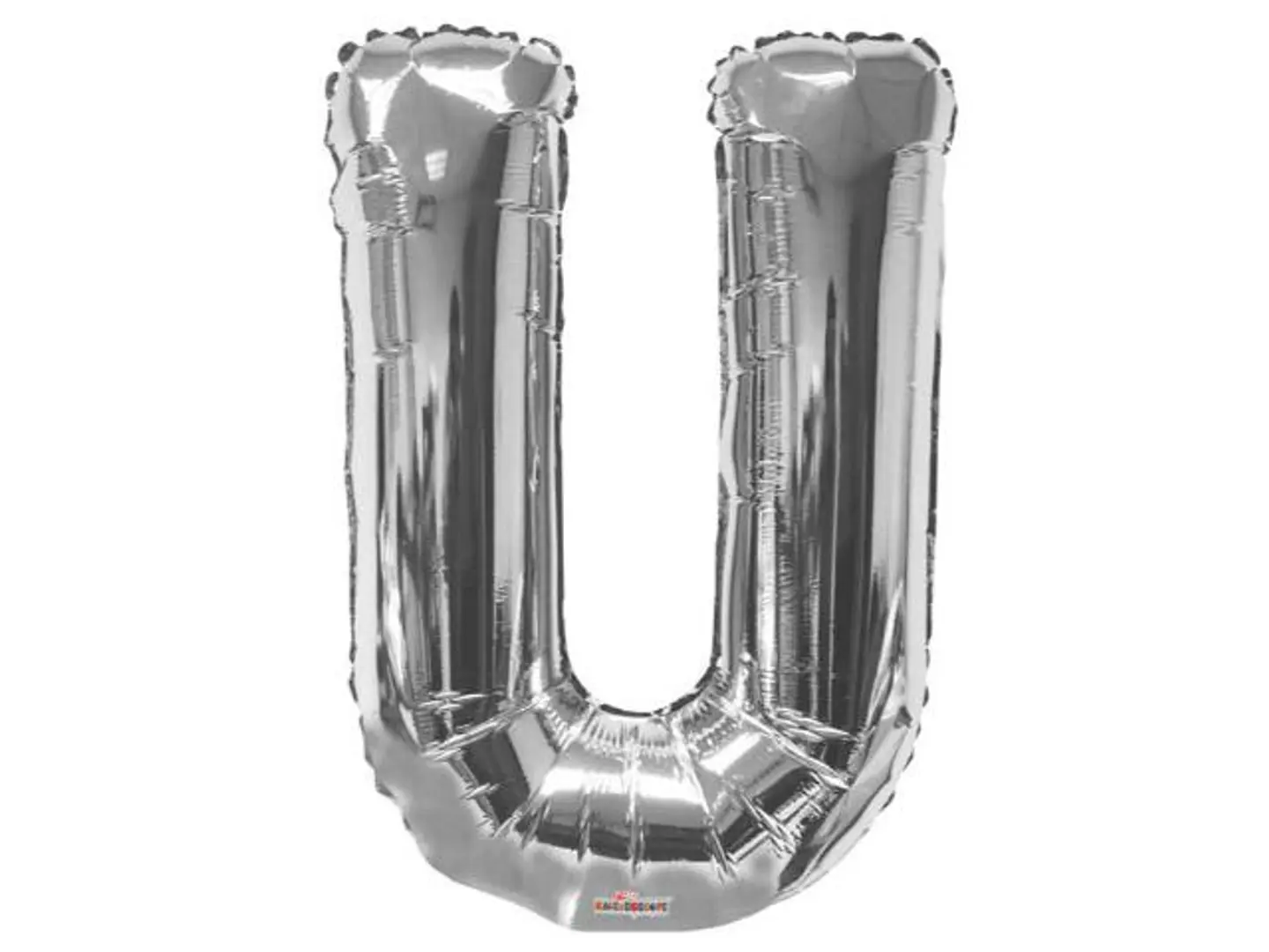 بالون هيليوم فضي يو