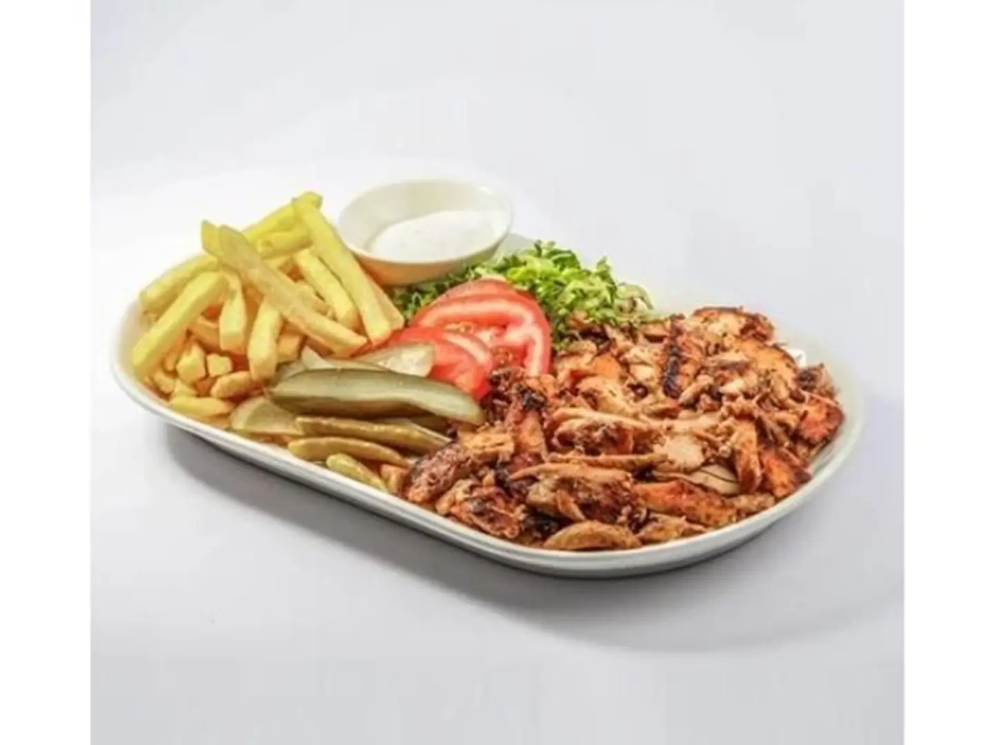 صحن شرائح وسط