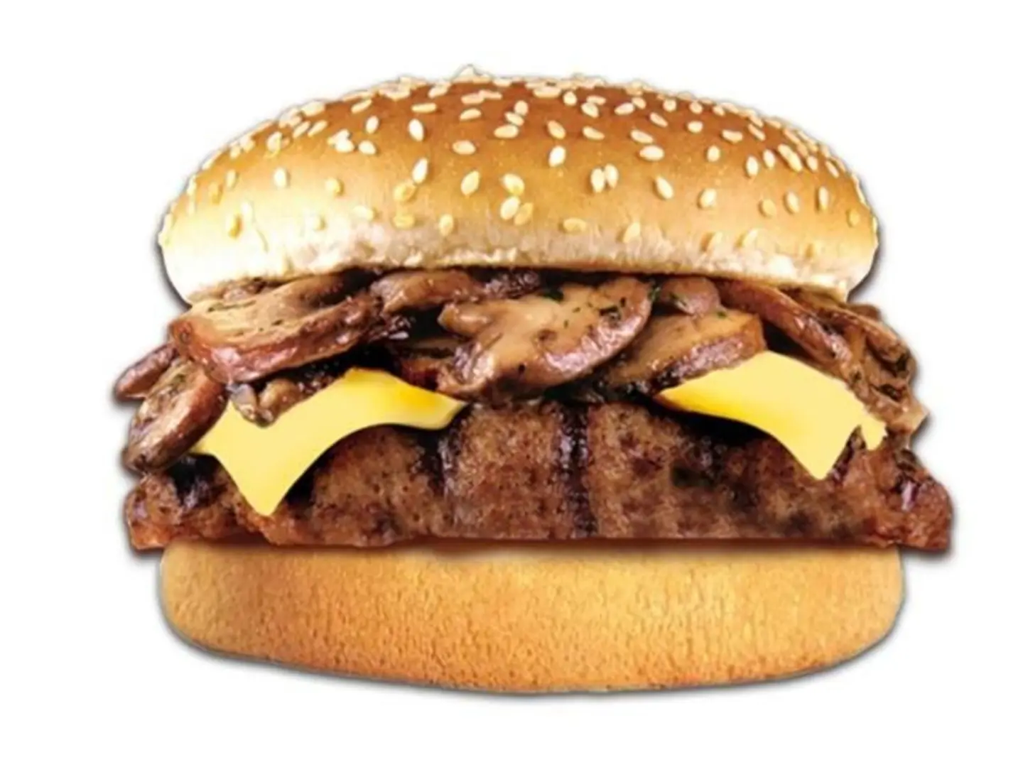 Swiss Mushroom Burger With Fries