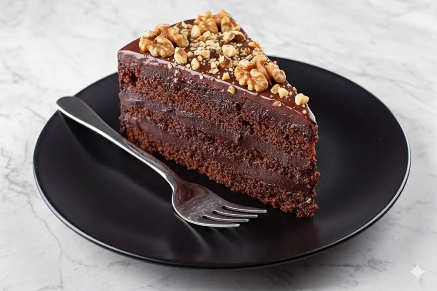 Fudge Brownie Cake Slice