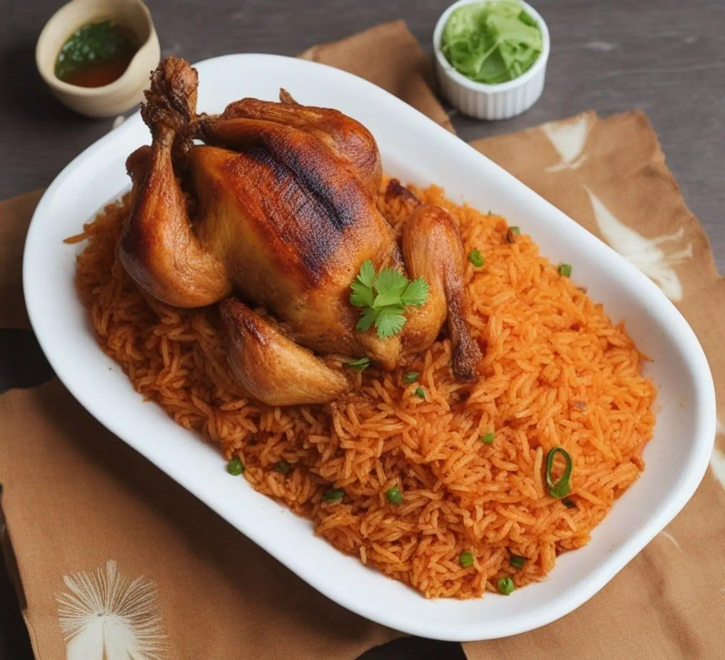 Whole Spicy Grilled Chicken And Bukhari Rice