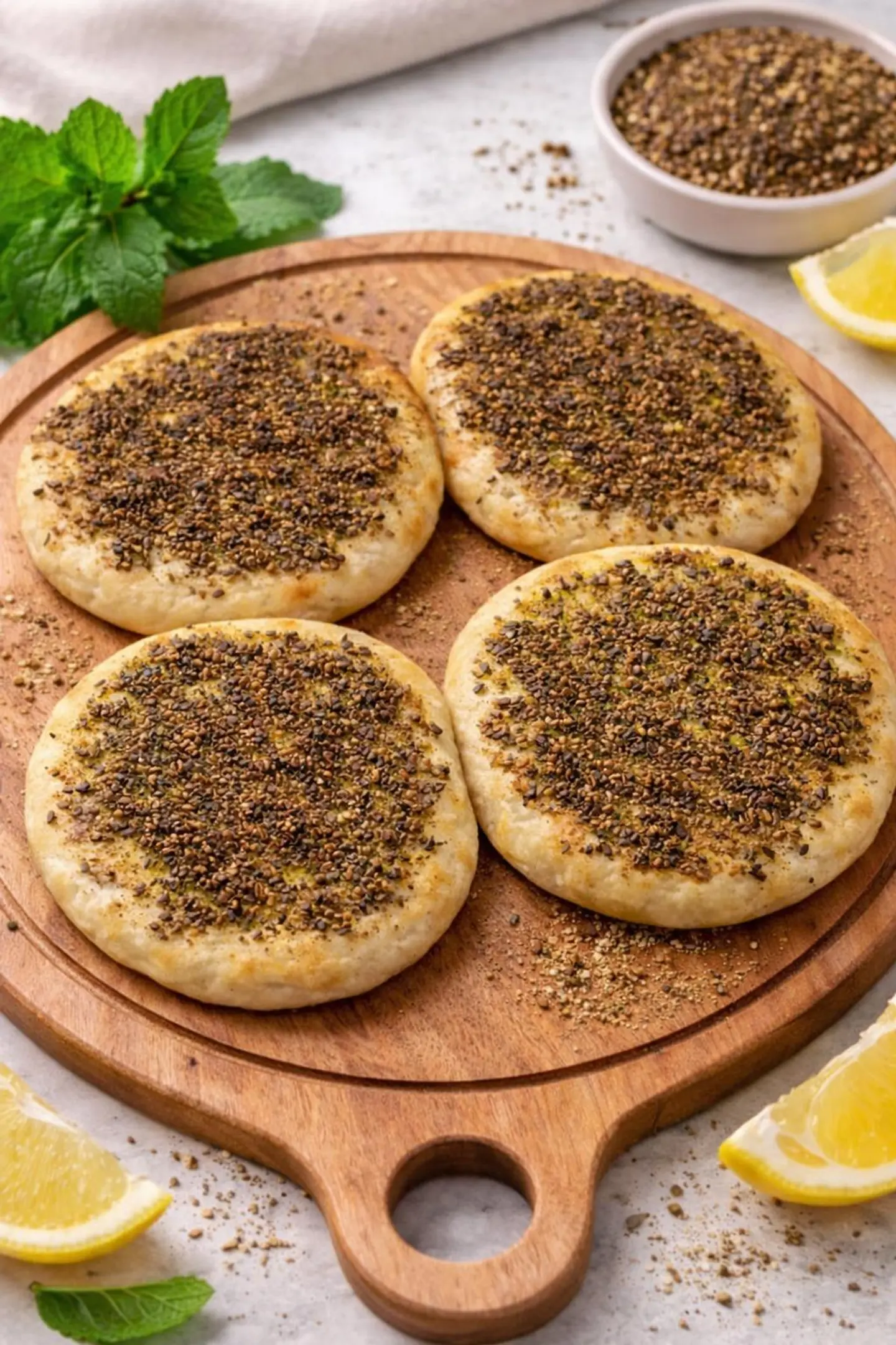 Four Zaatar Fatayer Gluten Free