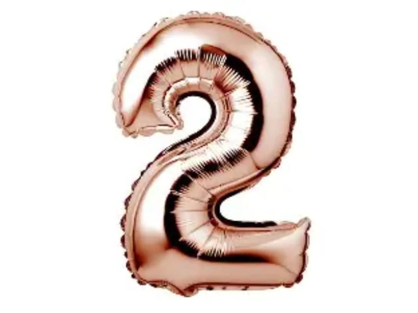 Rose Gold Numbers Balloons 2