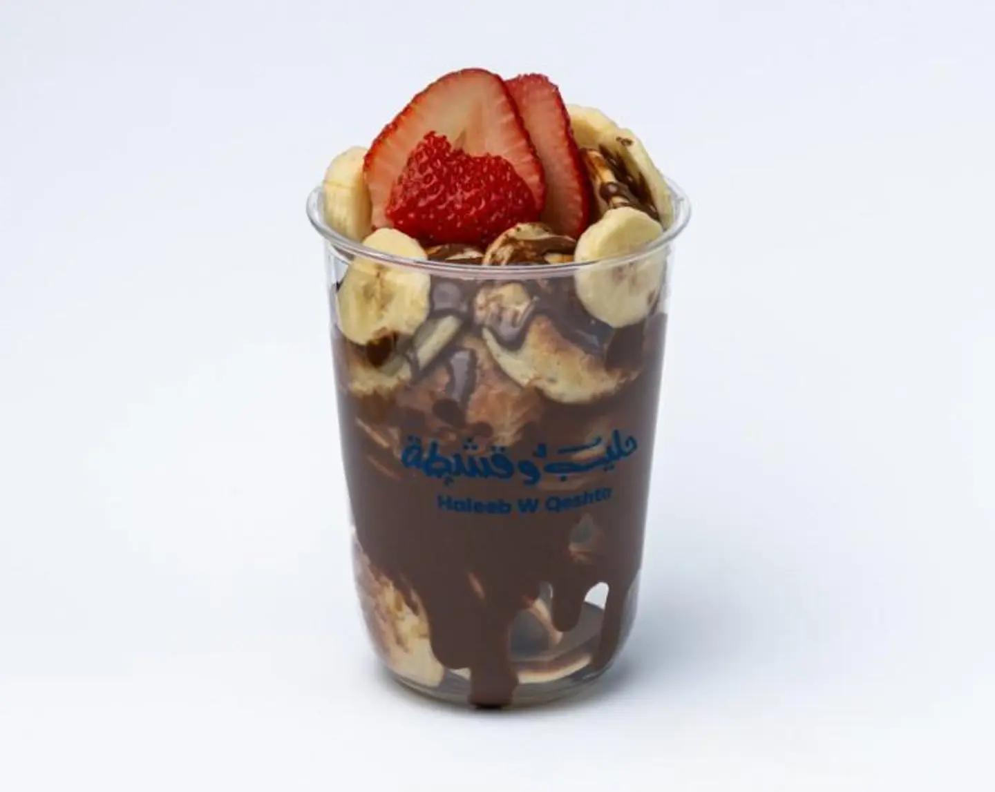 Mini Pancake Chocolate, Banana, And Strawberry Cup
