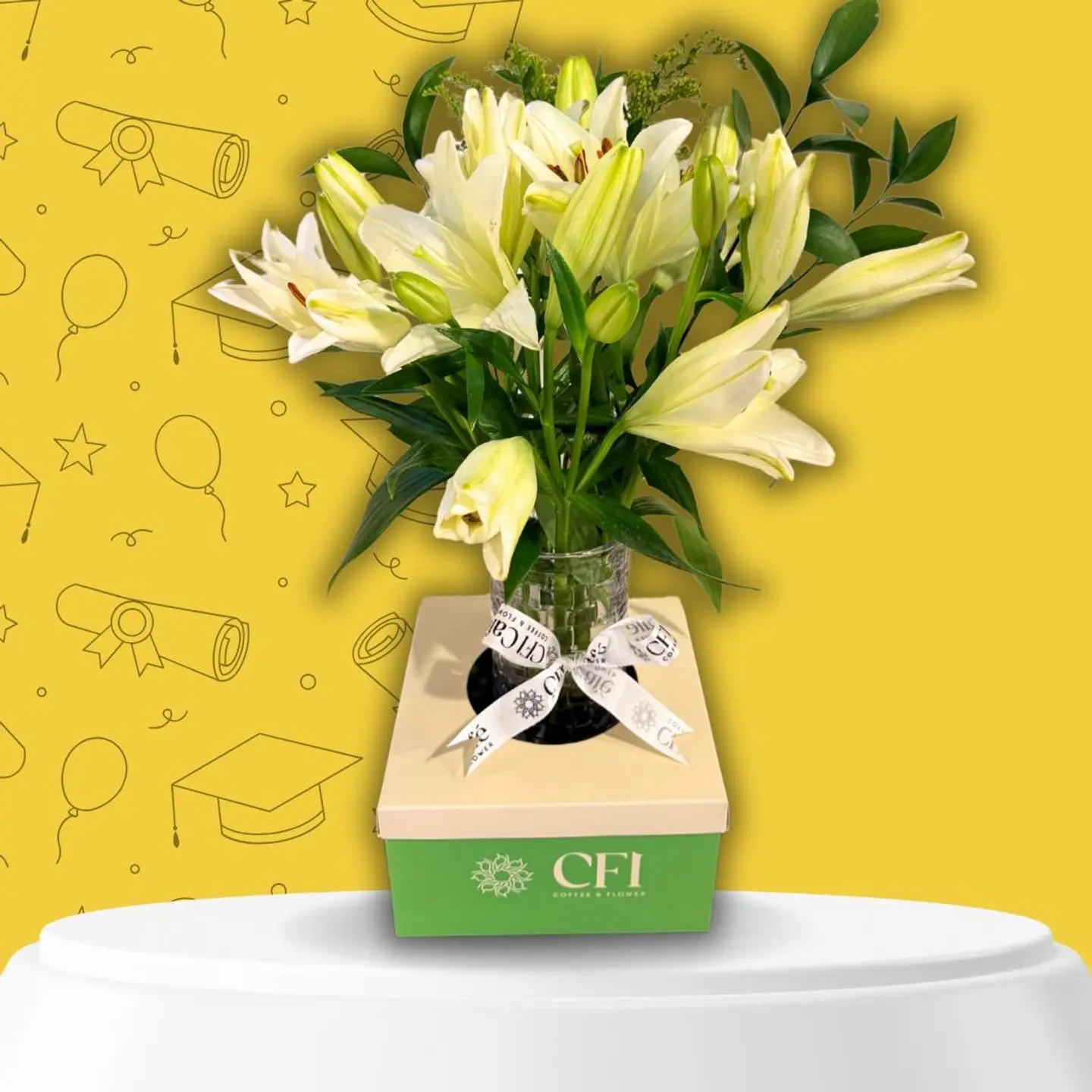 Lilies Vase Graduation Gift