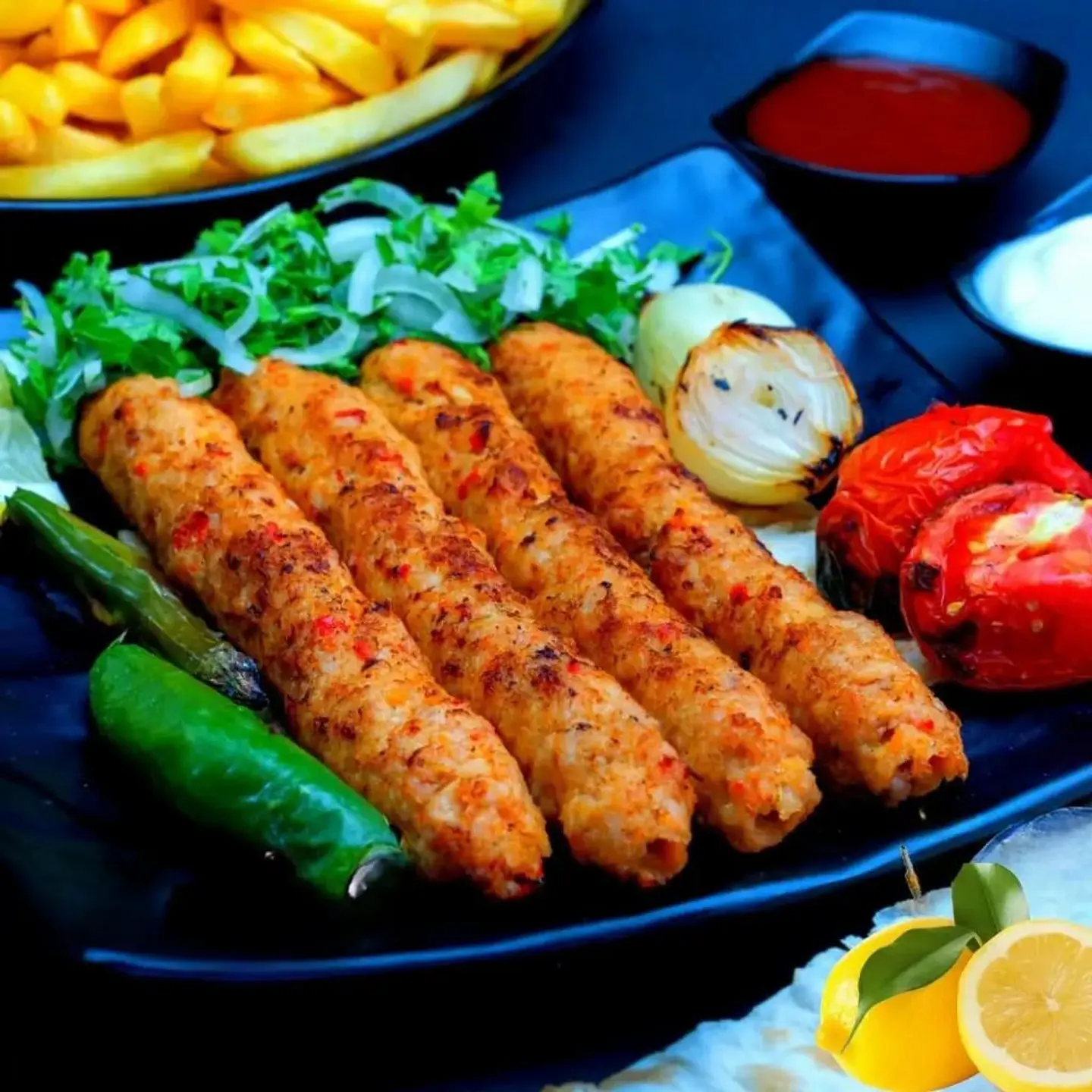 Chicken Kebab For One Person