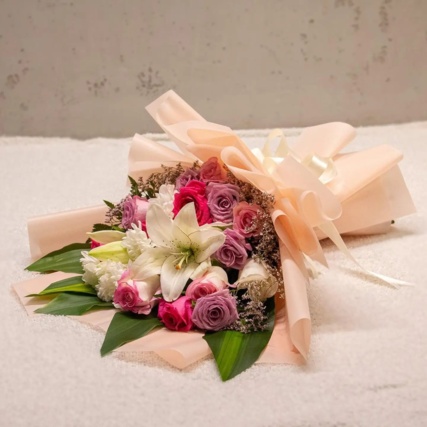 Pink And White Flower Bouquet