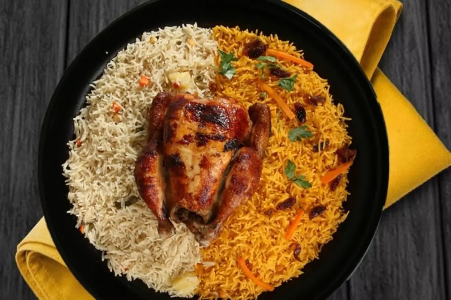 Half Grilled Chicken With Rice