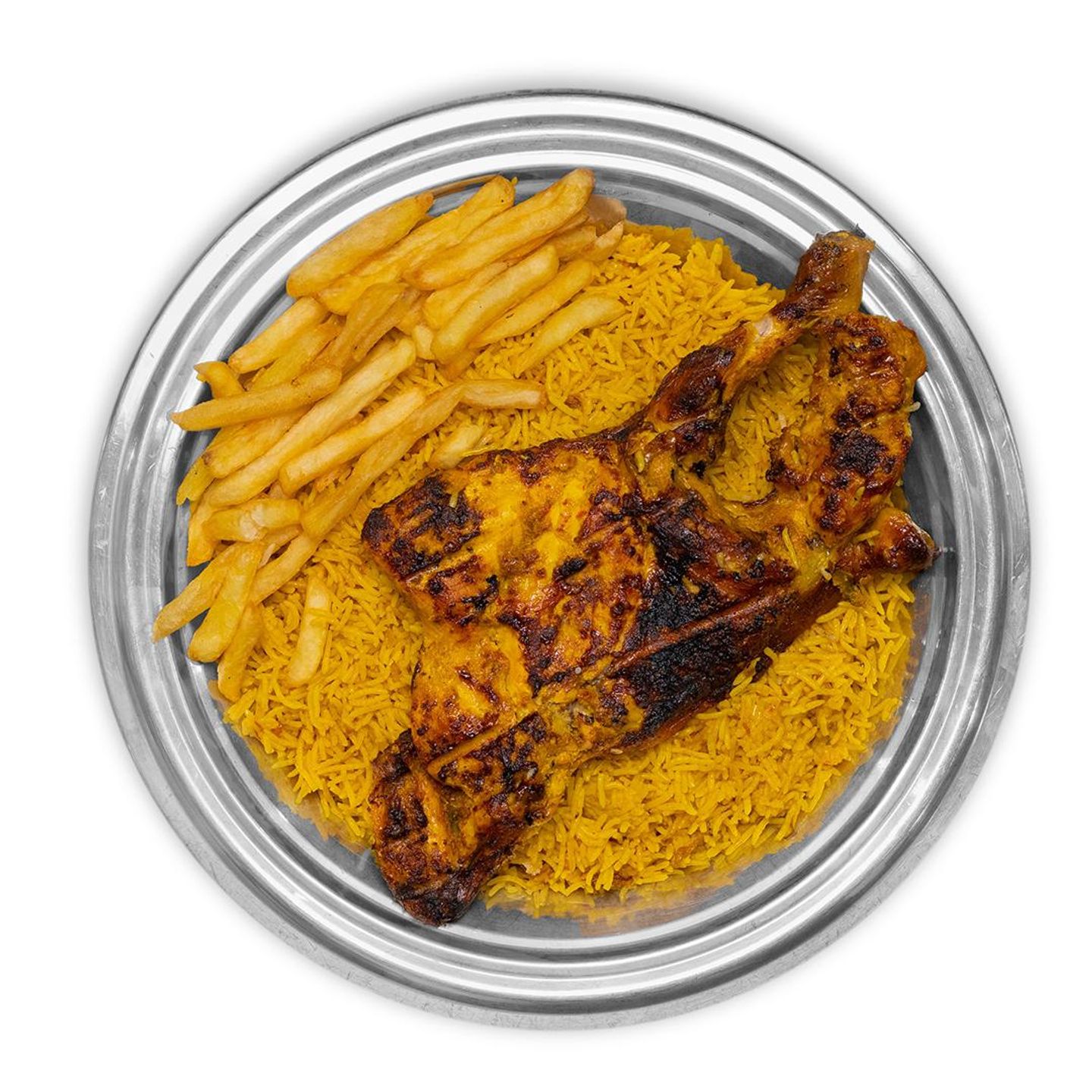 نص حبة علي الفحم مع رز