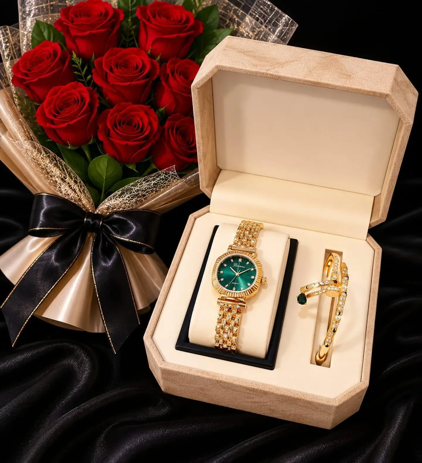 Women's Watch With A Bouquet Of Roses 23